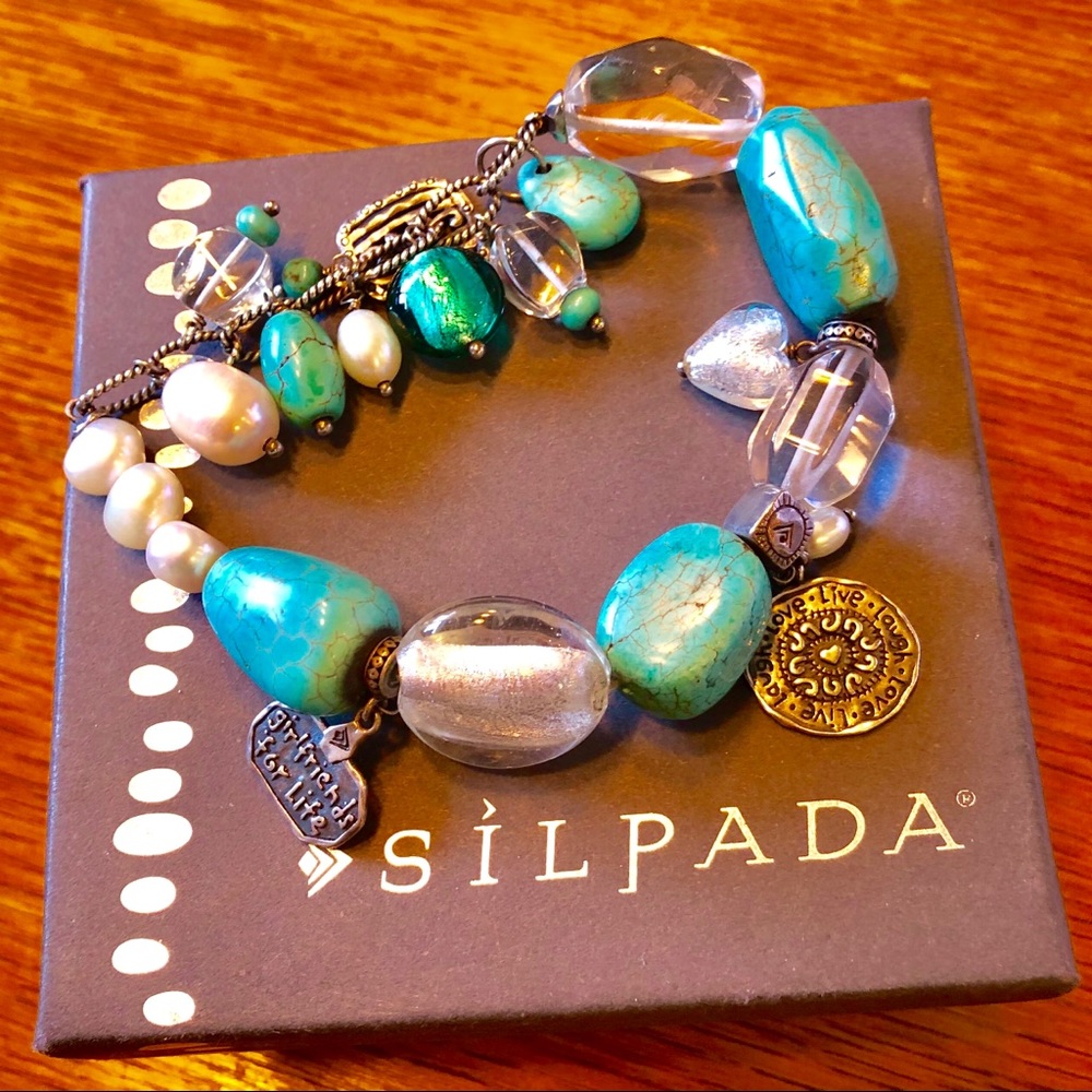 Silpada Turquoise “Girlfriends” Bracelet